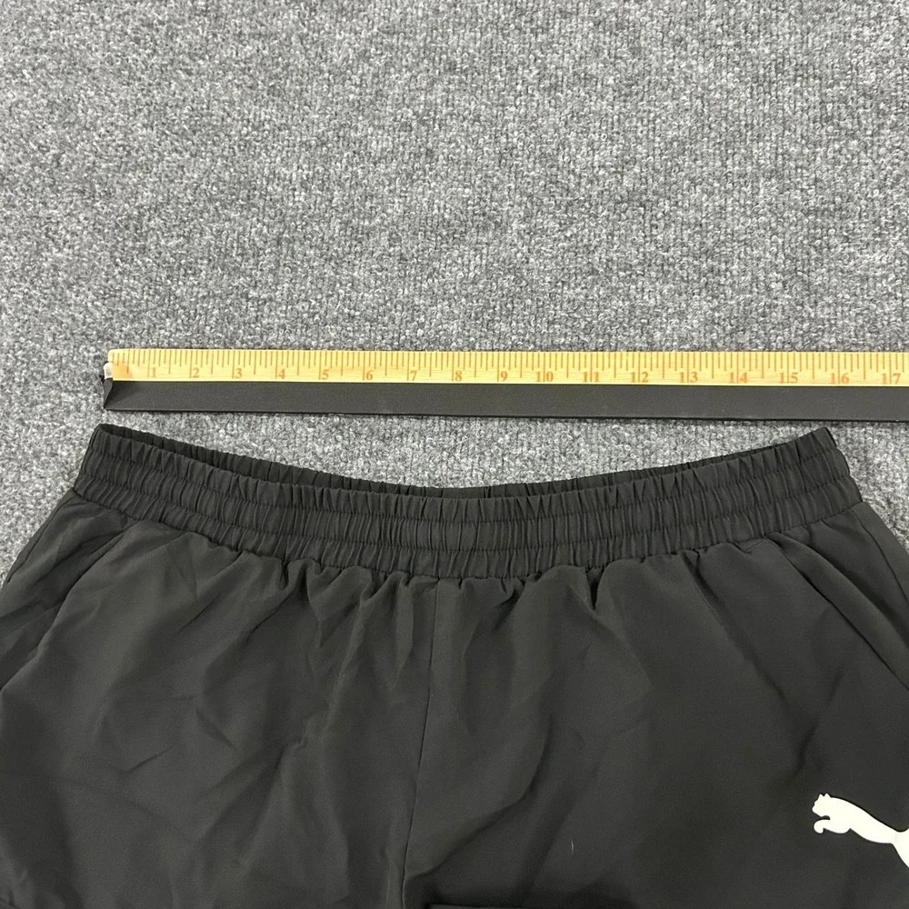 Puma Shorts Womens Size XL Black Athletic Running Mesh Lined Elastic Waist Logo